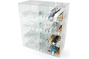 DGS RETAIL Countertop Acrylic Display Case, Nips 50ml Airplane Liquor Bottles, 24W