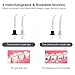 Electric Dental Water Flosser, Cordless, Portable and Rechargable Oral Irrigator with 3 Operation Modes and 4 Rotatable Jet Tips, IPX7 Waterproof for Cleaning Braces and Teeth Whitening