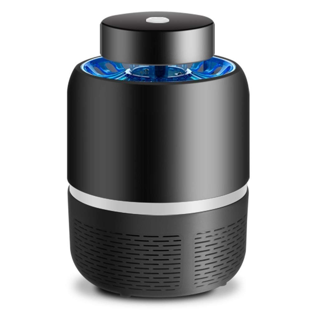 SH-mw LED Mosquito Killer, USB Powered Mute Eco-Friendly Chemical-Free Mosquito Trap Light Radiation-Free for Home Kitchen Outdoor Garden Yard (color : Black)