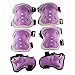 YPY Kid's Roller Blading Wrist Elbow Knee Pads Blades Guard 6 PCS Set in Purple