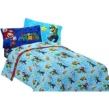 Amazon.com: Nintendo Super Mario Fresh Look Sheet Set, Twin: Home & Kitchen