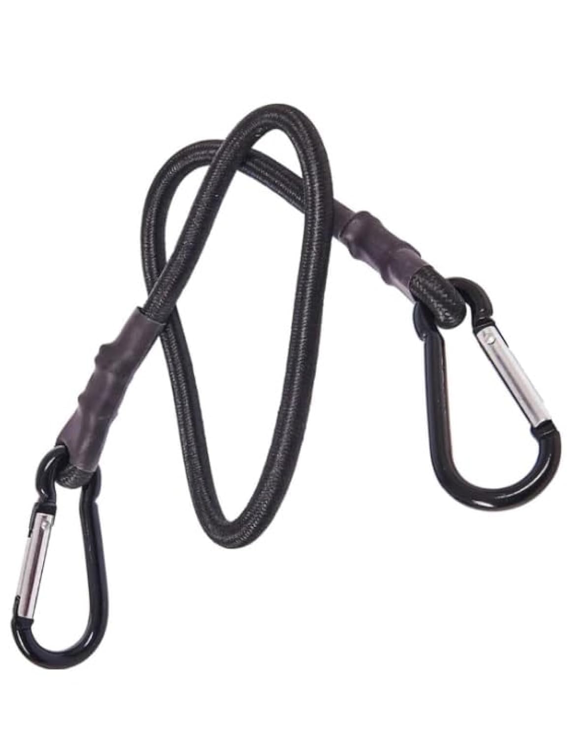 36 Inch 900mm Bungee Cord with Carabiner Hook | Superior Latex Straps Strong Elastic Rope Locks onto Anchor Points of Luggage Rack/Cargo/Camping/RV/Hand Carts etc-Black