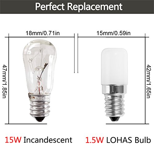 LOHAS LED C7 S6 Night Light Bulb, 15 Watt Light Bulbs Equivalent(1.5W), Mini LED Bulb Candelabra