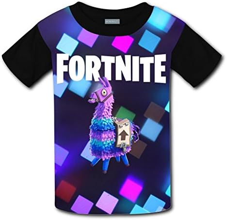 Kids Fashion Fortnite Llama Unicorn Casual Short Sleeve T-Shirt Tops Tees
