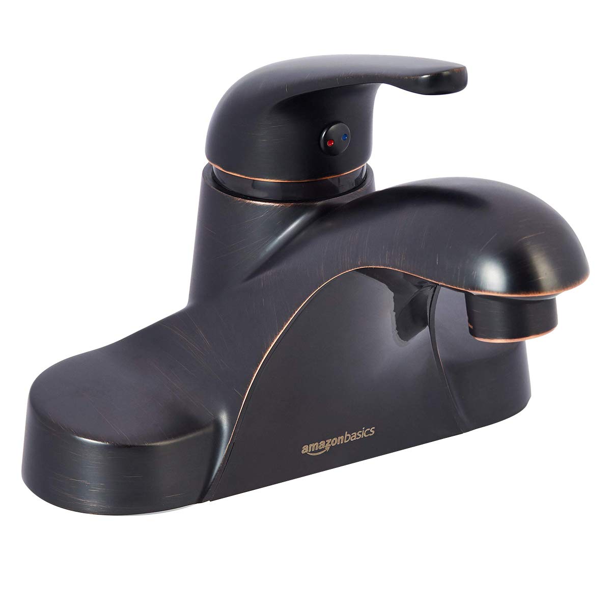 AmazonBasics Classic Single-Handled Basin Faucet - 4", Oil-Rubbed Bronze