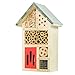 Niteangel Wooden Insect House, Perfect Home for Ladybirds and Lacewings, as Well as Bees, Size 10 x 6 x 3.4 inch (Red) primary