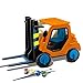 Bfun Wood 3D Vehicle Puzzles Forklift 3D Woodcraft Kit Assemble Paint DIY 3D Puzzle Toys for Kids Adults the Best Birthday Gift