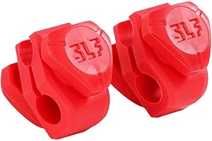SLEEFS Football Helmet Visor Quick Clips [1 Pair of Clips + 1 Pair of Screws] - Red - Universal Fit, Quick-Release Clips - No