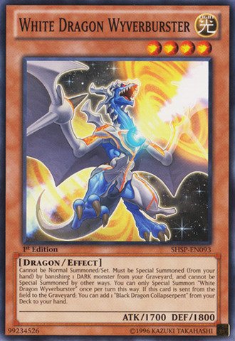 Yu-Gi-Oh! - White Dragon Wyverburster (SHSP-EN093) - Shadow Specters - 1st Edition - Common