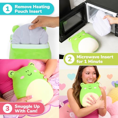 Squishmallows Wendy The Frog by Relatable, Microwavable Heating Pad for Period Cramps, Gift Ideas for Loved Ones of All Ages, The Perfect Stocking Stuffers for Women, or 12 Days of Christmas Gifts