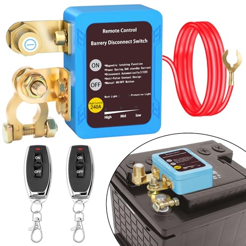 IMAYCC Remote Battery Disconnect Switch 12V 240A - Anti Theft Kill Switch For Cars, Boats & RVs