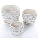 3 Pack Ceramic Flower Plant Pot with Saucers, Size 4’’ 5’’ and 6’’ (Modern)