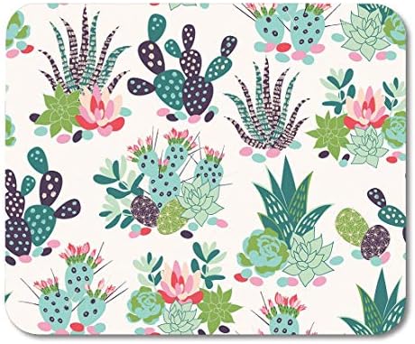 VANKINE Mouse Pads Cactus Succulents and Cactuses Inky Tropical Flower Pattern Mexican Mouse pad 9.5" x 7.9" for Notebooks,Desktop Computers Accessories Mini Office Supplies Mouse Mats