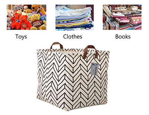 KIUATSJR Square Storage Basket Fabric Organizer Bin for Toys,Books,Clothes,Gifts,Pets-Perfect for Home,Office,Nursery,Dorm,Shelf, Gift Baskets(Geometric)