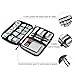 cakuuma Travel Cable Organizer Bag, Electronics Accessories Carry Cases Portable Cord Organizer Bag Case for USB Cable Cord Pen Hard Cables Earphone Ipad iPhone with 8 Cable Ties (Up to 7.9)