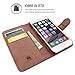 Snugg iPhone 6 / 6S Wallet Case – Leather Card Case Wallet with Handy Stand Feature – Legacy Series Flip Phone Case Cover in Distressed Brown
