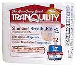 Tranquility Slimline Breathable Adult Disposable Brief - MD - 12 ct