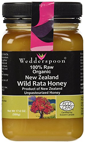 Wedderspoon Honey New Zealand 100 Percent Raw Organic Wild Rata , 17.6 Ounce