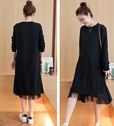 Amazon Co Jp Vision マタニティウェア 服 春夏秋 マタニティ 長袖 ワンピース 妊婦服 P050 M 服 ファッション小物