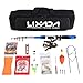 Lixada Fishing Rod Reel Set Telescopic Spinning Rod Reel Combo Kit with Fishing Rod Fishing Reel Fishing Lures Hooks Bag Necessary Fishing Accessories