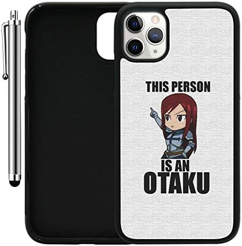 Custom Case Compatible with iPhone 11 Pro MAX (6.5") (Otaku Pride Fairy Tail Chibi Life) Edge-to-Edge Rubber Black Cover Ultra Slim | Lightweight | Includes Stylus Pen by Innosub