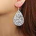 12 Pairs Faux Leather Earrings Teardrop Petal Drop Earrings Long Dangle Earrings Lightweight Leaf Handmade Earrings with Clear Silicone Backings for Women Girls Teens