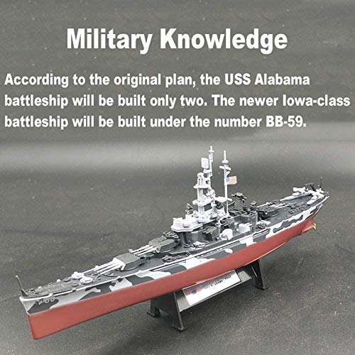 WZRY Militärmodell, 1: 1000 Alabama BB-60 Schlachtschiff, Limited Edition Navy Kriegsschiff Militärmodell, für… – Bild 4