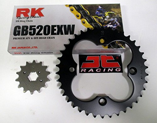 RK Gold Chain and JT Sprockets Chain and Sprocket Kit Fits: Suzuki LTR 450 2006-2009