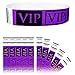 Goldistock Event Wristbands VIP Deluxe Neon Purple 500 Count | ¾” Arm Bands | Paper-Like Party Armbands | Wrist Bands
