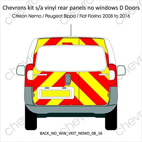 Chevrons For Back With No Windows Of A Citreon Nemo Peugeot Bippa Fiat Fiorino 08 To 16 Amazon Co Uk Car Motorbike