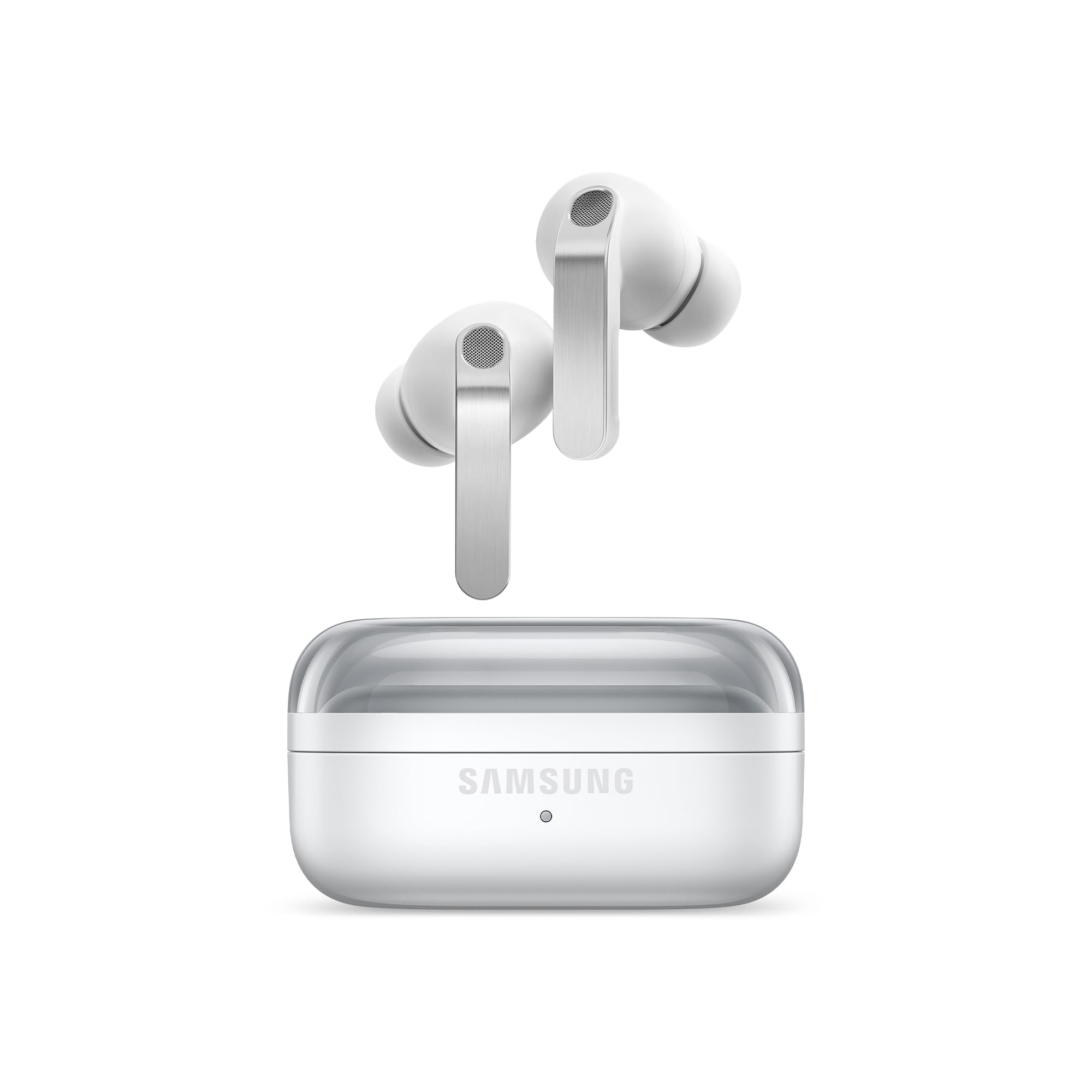 Samsung Galaxy Buds4 Pro White, Altoparlante a 2 Vie, Doppio Amplificatore, Chiamate Cristalline, Audio 360°, ANC Migliorata, Controllo Adattivo Rumore, Galaxy AI con Comandi Vocali [ver. italiana]