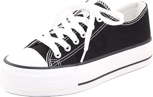 Cosmitx Sol ソル スニーカー 厚底 キャンバス素材 レースアップ レディース 靴 カジュアル 美脚 歩きやすい 疲れにくい 08 シューズ バッグ Amazon