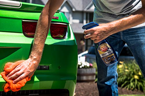 303 SPRAY WAX – QUICK AND EASY SPRAY ON CAR WAX – LASTS UP TO 90 DAYS – USE ON WET OR DRY SURFACES – NATURAL AND SYNTHETIC PROTECTION – CARNAUBA WAX FORMULATION, 16 FL. OZ, BLUE