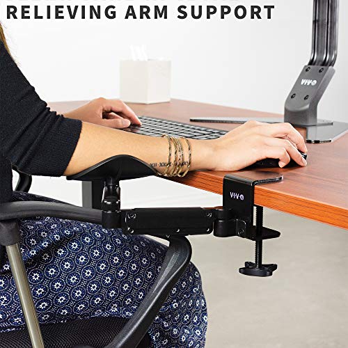 VIVO Universal Clampon Adjustable Armrest, Desk Cradle Rotating Elbow