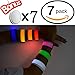 AMNQUERXUS LED Glow Slap Bracelet Light Up Wristband High Visibility Safety Gear for Cycling Walking Running Concert Camping Outdoor Sports-Fits Women Men (7 Pack - Colorful)