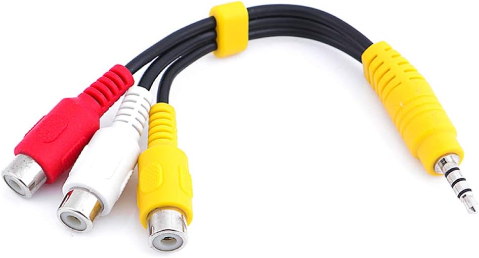 Replacement with Sony Audio Video AV Adapter Cable, 3.5mm Male to 3 RCA Female RGB Adapter CBF
