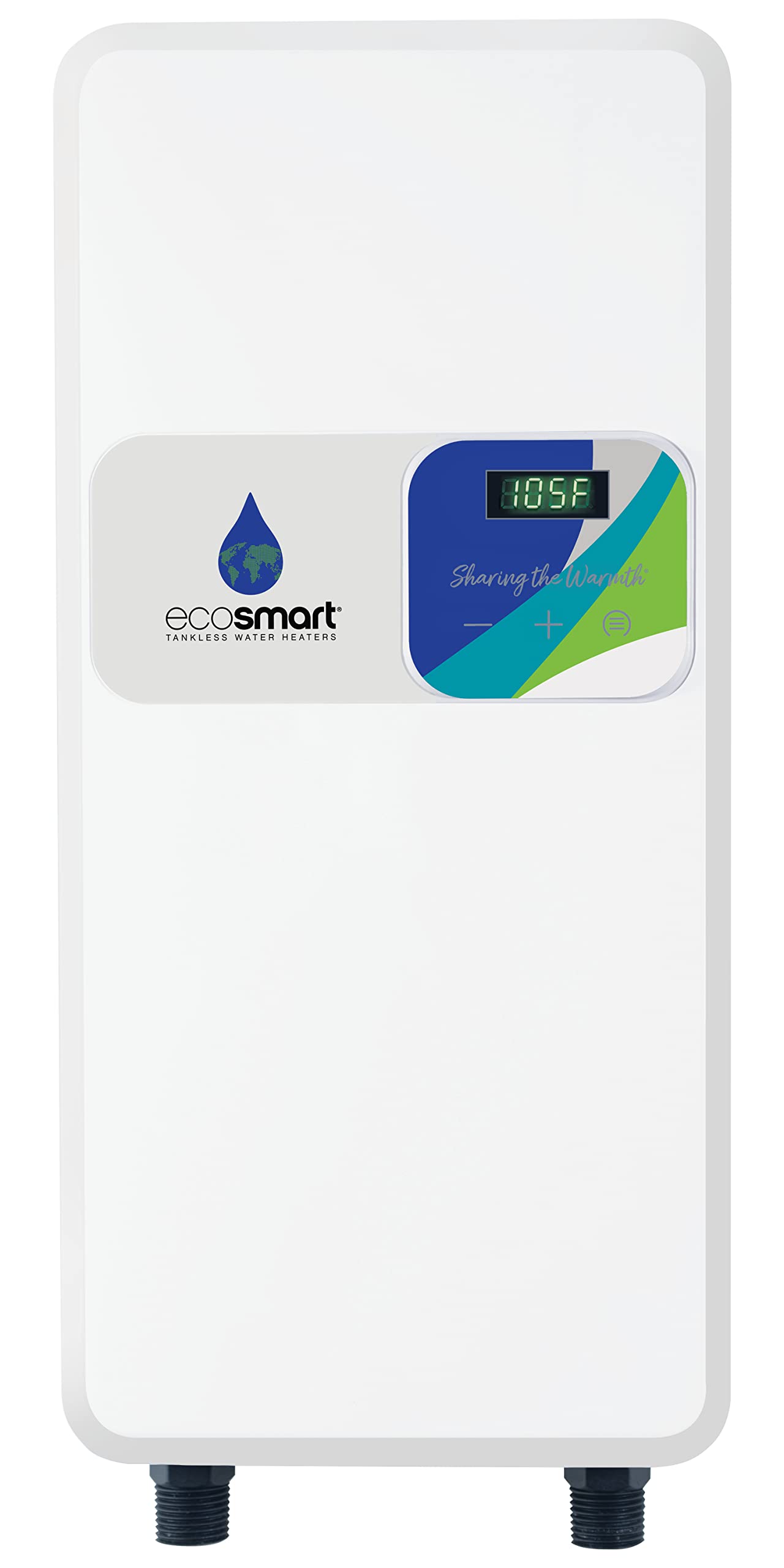 Photo 1 of EcoSmart ECOS 12, Tankless Electric Water Heater, 12 kW, 240 Volt, Up to 2.9 GPM, 50 AMPS, Saves Space, Endless Hot Water, Digital Display, Warranty