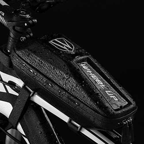 W WHEEL UP Bike Frame Bag,Bicycle Front Frame Phone Bag Bike Top Tube Bag Bike Bag Cycling Accessories Pouch