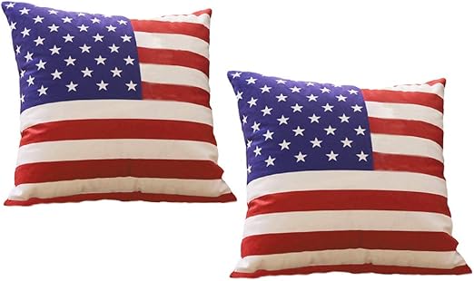 Amazon Com Throw Pillow Covers Velvet American Flag Pillow