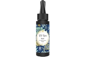 TKOWTB Hard UV Resin Glue Clear Ultraviolet Curing Quick Drying Epoxy Resin UV Glue DIY Jewelry Making Tools Easy to Use 50G