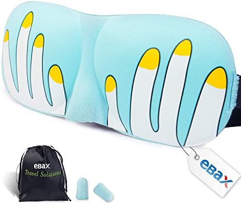 Ebax Milk Silk 3D Sleeping Eye Mask &amp; Ear Plug, Carry Pouch - Blindfold,Smooth- 100% Satisfaction Guarantee (green)