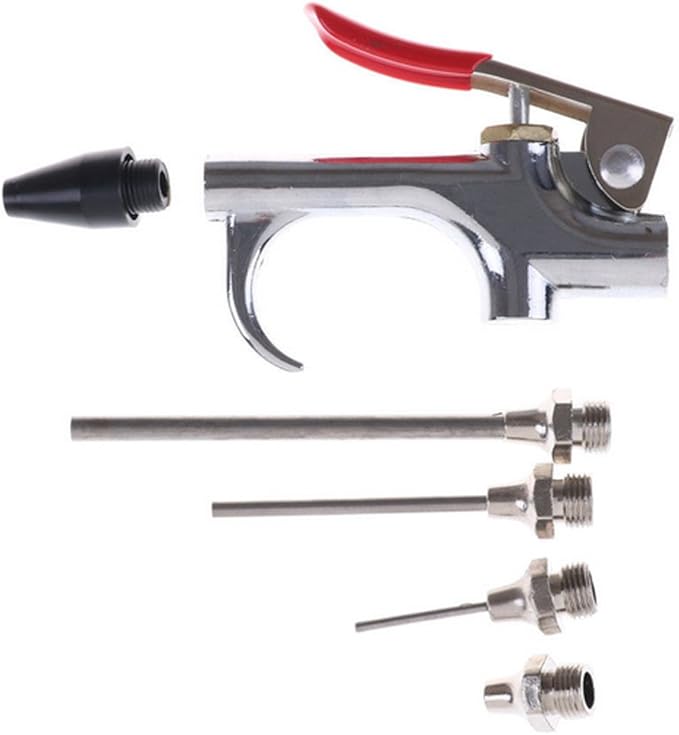 Simply Silver Air Compressor 5pc Air Blow Gun Kit Air Compressor
