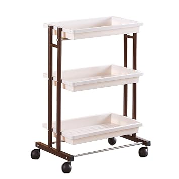 Phcom Servierwagen Trolley 3 Ebenen Beauty Salon Spa Tattoo Wagen