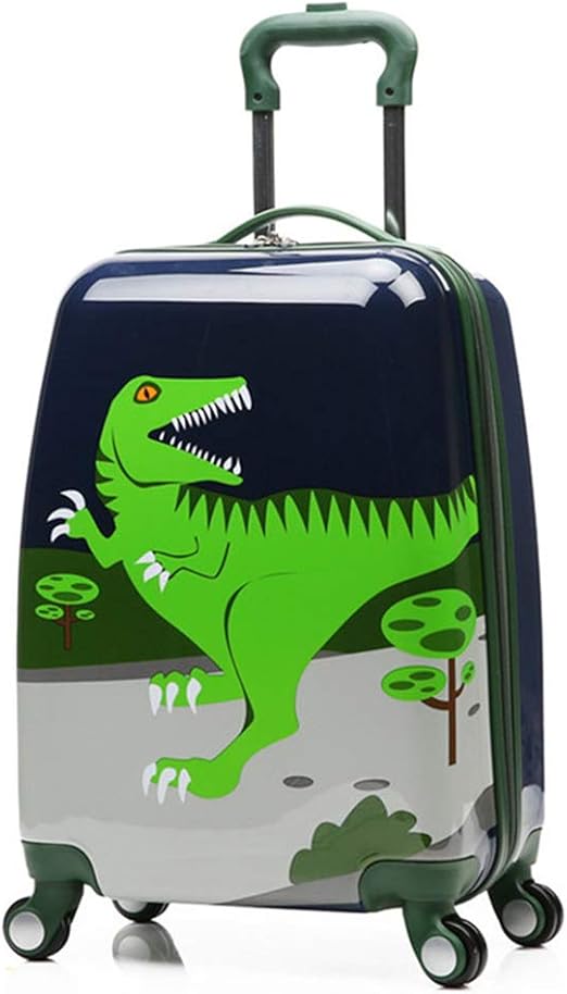 Children Rolling Suitcase Animal Cartoon Dinosaur Pattern