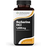 LifeSeasons Berberine - Support for Digestion, Heart & Immune Health - Balances Sugar and Lipid Levels in Blood - 1000 mg per Serving - 90 Capsules