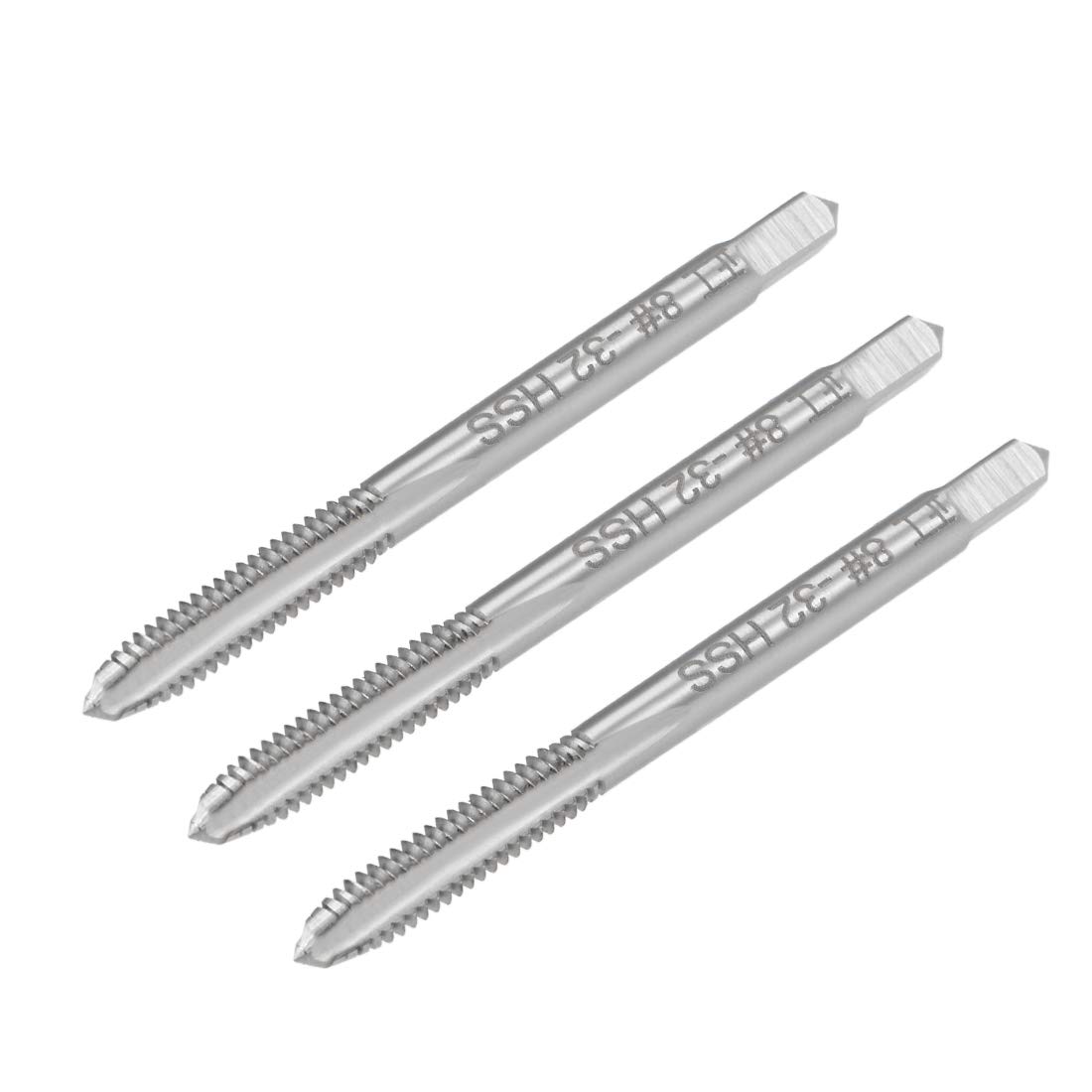 uxcell Machine Tap #8-32 UNC Thread 2B Class 3