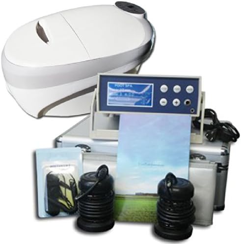 Cell Spa, Digital LCD Display Detox Ion Ionic Aqua Foot Bath Spa Chi Cleanse Fir Belt - Twice Powerful with heated water foot bath with wireless remote and vibration massager
