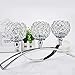 Anferstore 17 Inch Gold Crystal Candle Holders,Three Crystal Candlestick Wedding/Holiday/Plot People Gift Decoration (Silver)