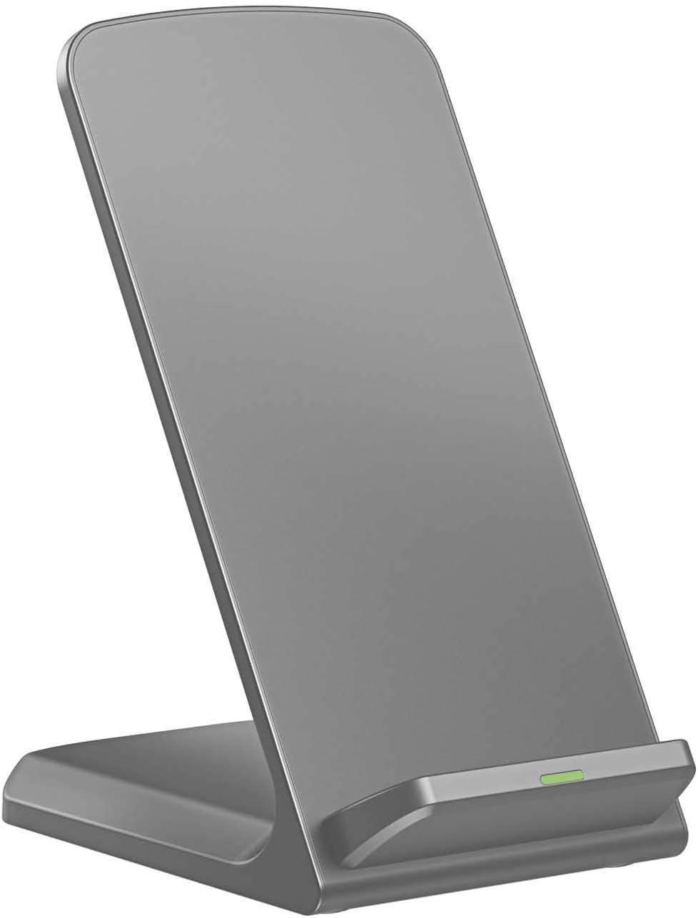 ELLESYE 2 Coils Qi Wireless Charging Stand Compatible with iPhone Xs Max/Xs/XR/X/8/8 Plus,Galaxy S10/S10+/S9/S9+/S8/S8+/Note 9/8/5, LG V30 and Other QI-Enabled Phones(No Adapter) - Grey