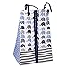 Bacati 10-Piece Elephants Nursery-in-A-Bag Crib Bedding Set with Long Rail Guard, Blue/Grey